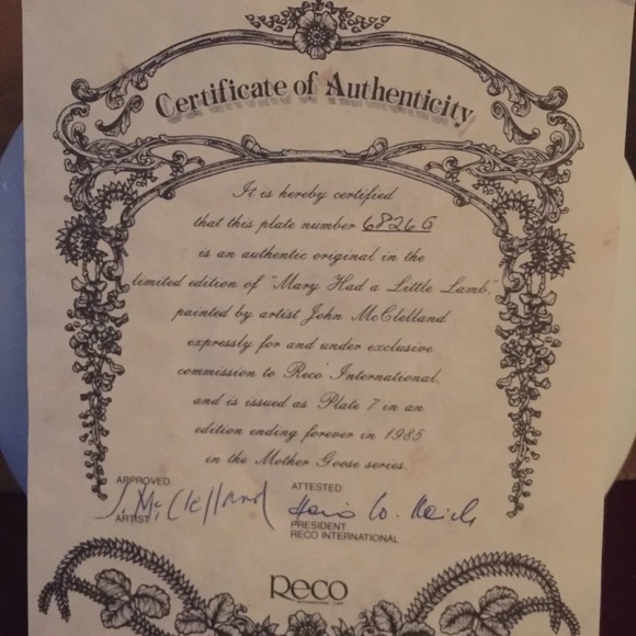 NURSERY RHYME COLLECTOR PLATE - Picture 3 of 6